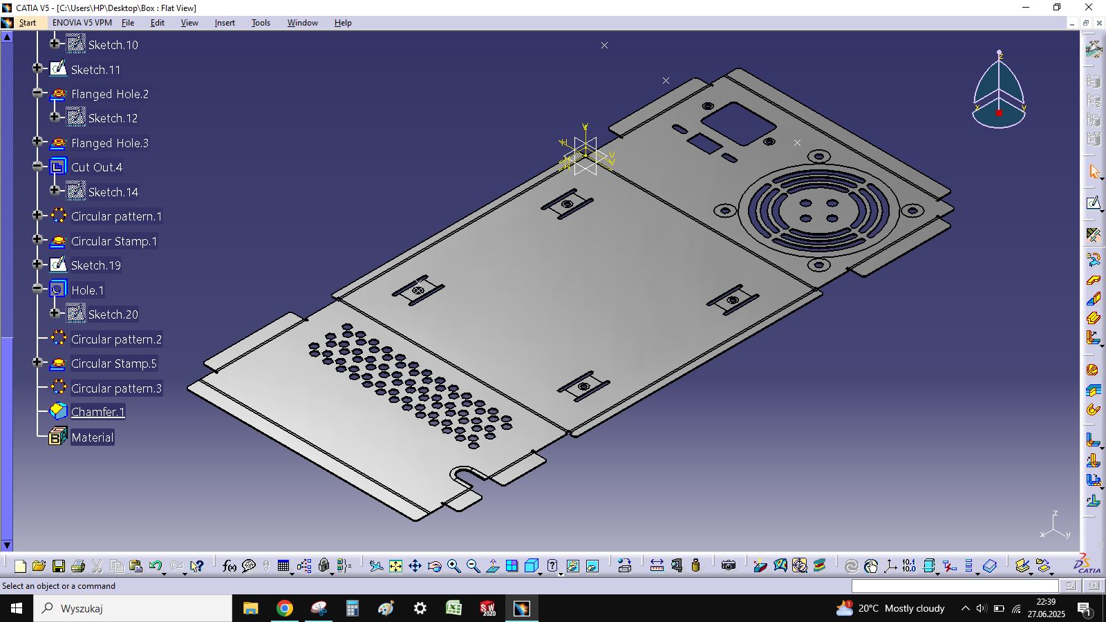 Catia 机箱钣金